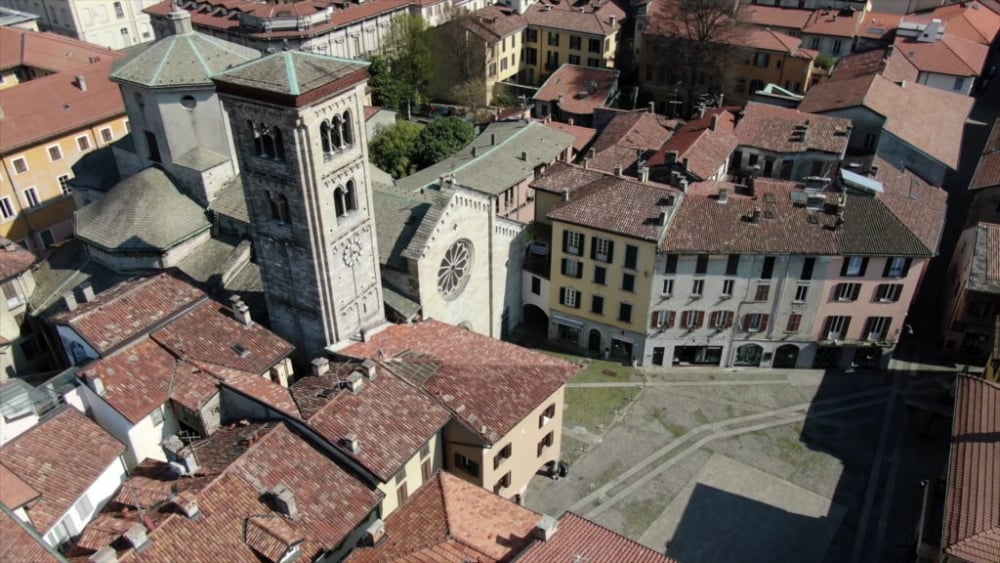 Vista aerea Piazza San Fedele, Como